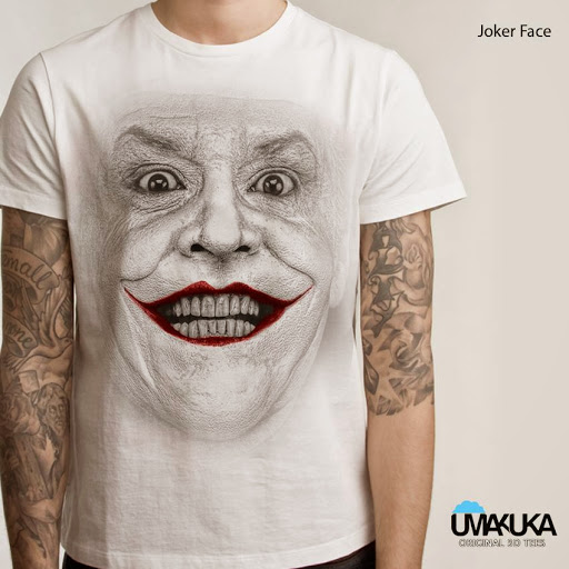Umakuka Kaos Oblong 3D Joker Face White